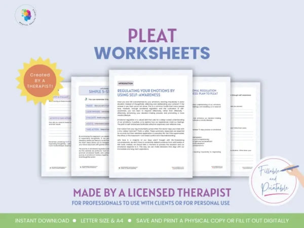Master Emotion Regulation with PLEAT Technique Worksheets