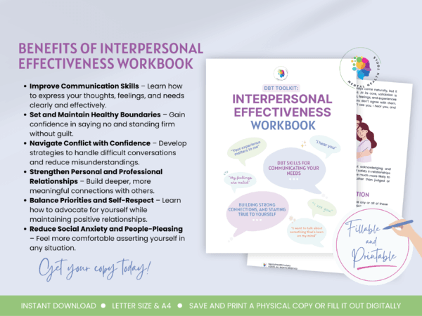 dbt skills for communication interpersonal effectiveness workbook