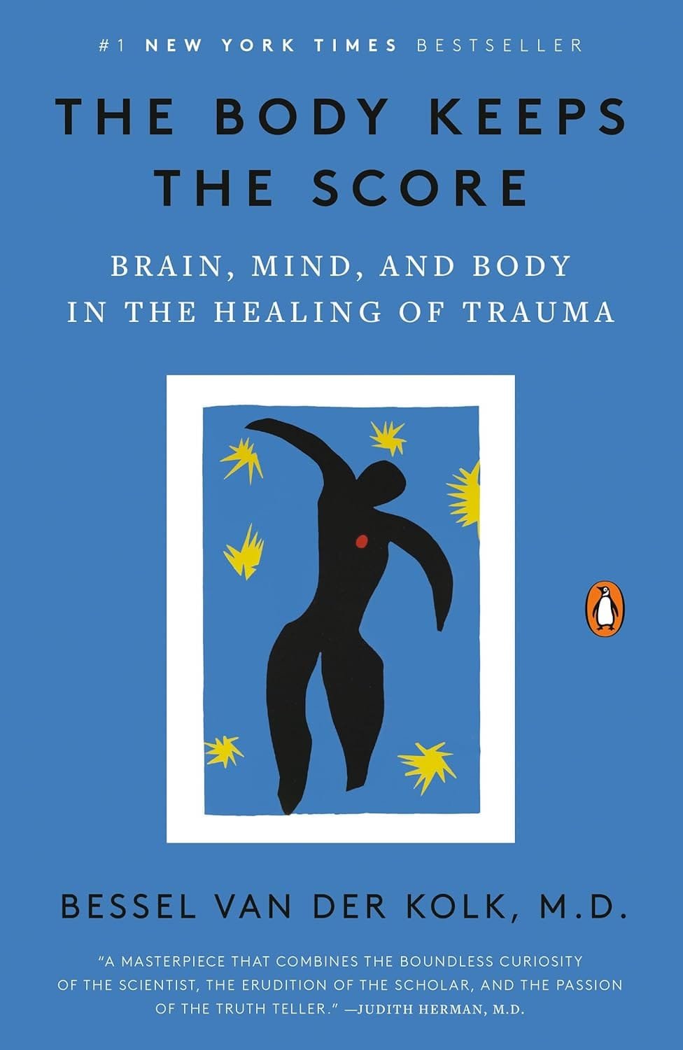 The Body Keeps the Score by Bessel van der Kolk, a groundbreaking book on trauma, the mind-body connection, and healing from psychological wounds.