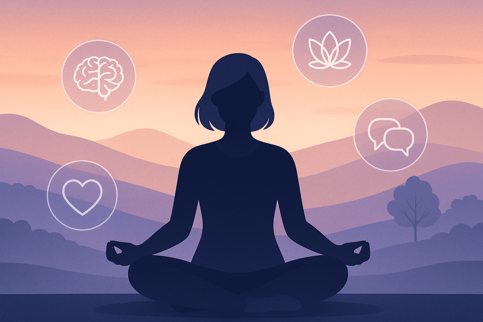 tranquil meditation at twilight