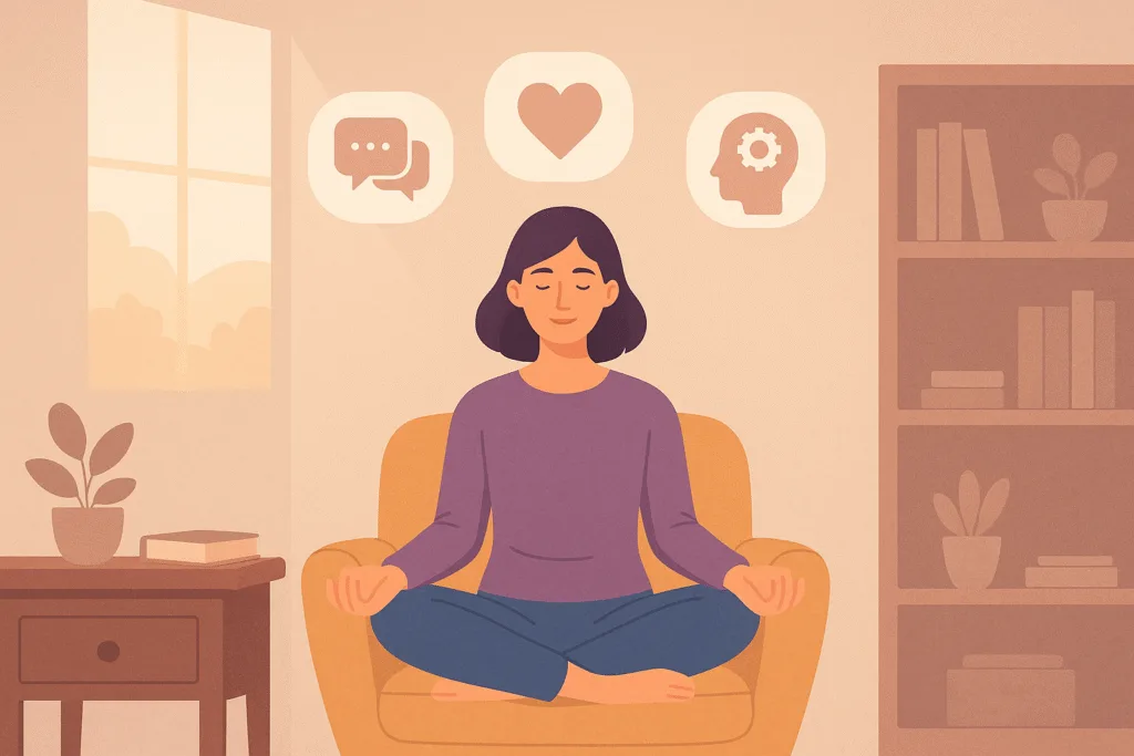individual therapy journey illustration