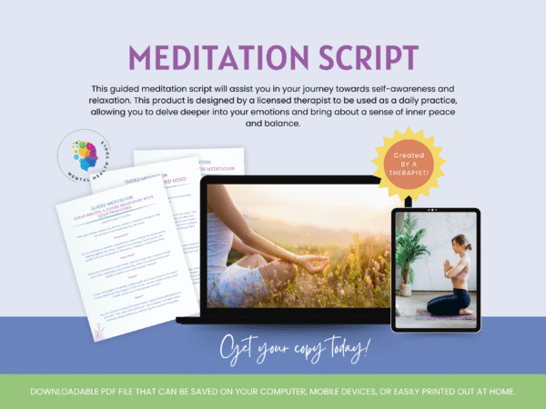 Guided Meditation Script Bundle: Anxiety Relief, Emotional Healing (PDF Download + Video Bonus) - Image 3