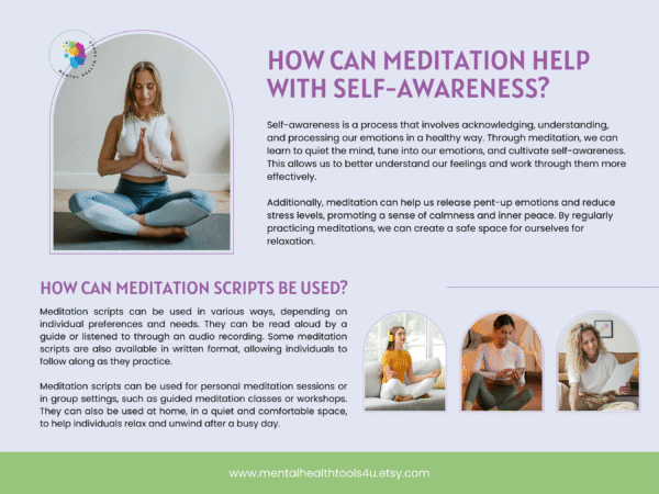 Guided Meditation Script Bundle: Anxiety Relief, Emotional Healing (PDF Download + Video Bonus) - Image 5