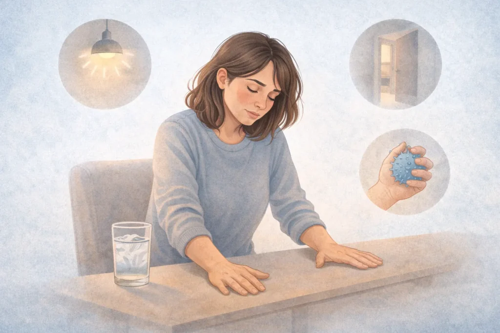 Grounding techniques for managing impulsive urges during overwhelm in autistic, ADHD, BPD, and C-PTSD adults