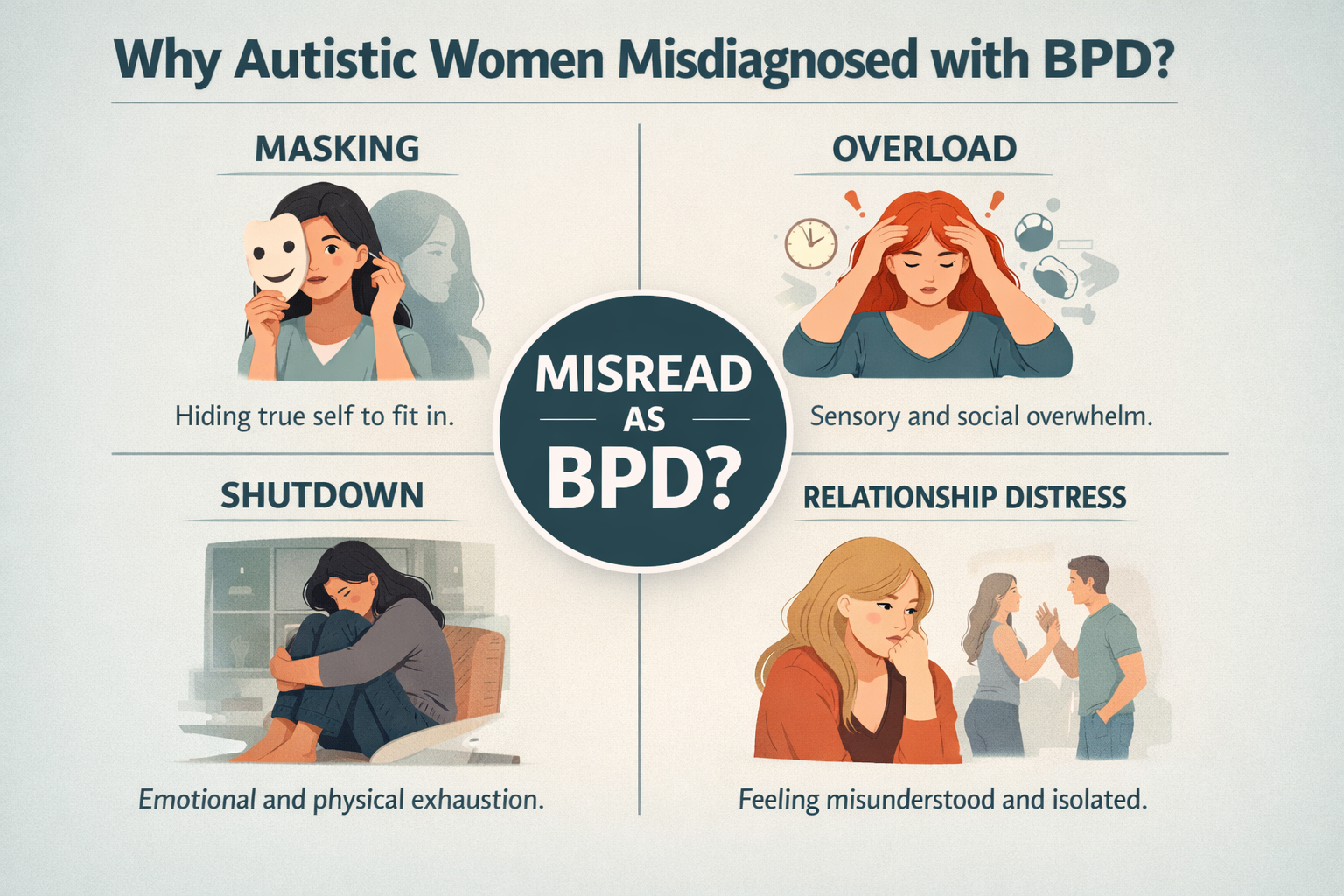 Autistic women misdiagnosed with BPD